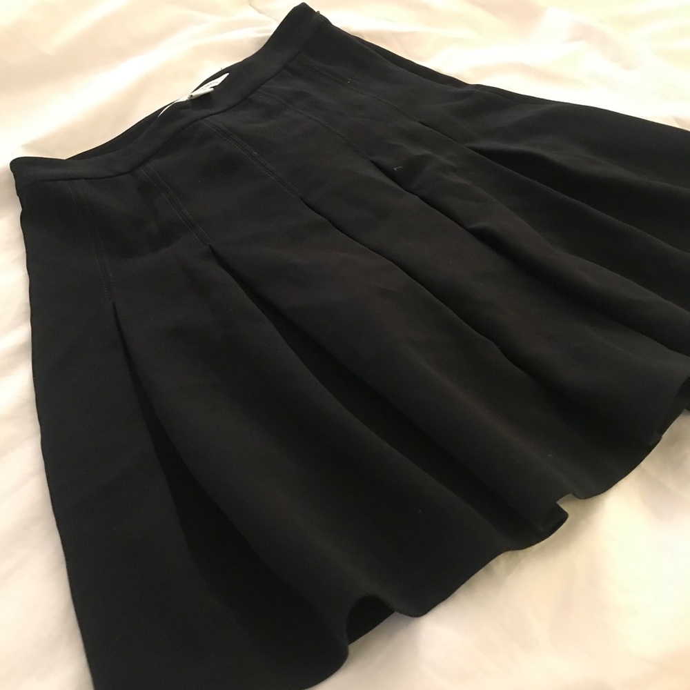 DVF Black Pleated Skirt